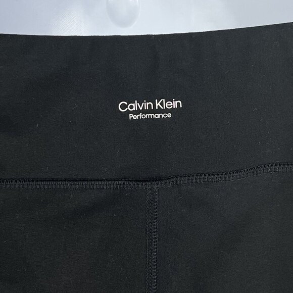 Calvin Klein Womens M Black Pink Logo Performance Leggings Yoga Athleisure Pants - Picture 7 of 14